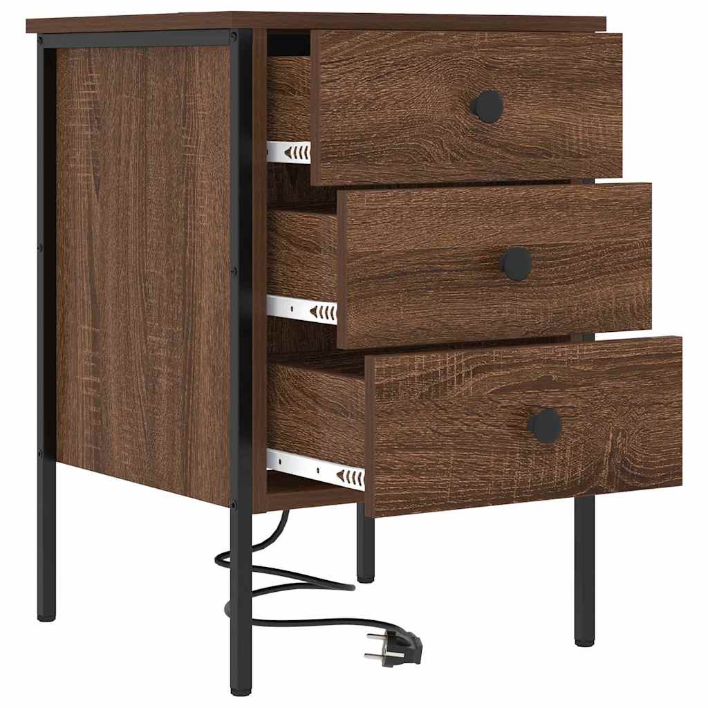 Nachttisch Braun Eichen-Optik 42 x 41 x 61 cm Holzwerkstoff